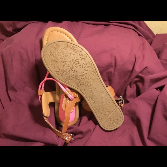 M.P.S Sandals, women’s size 5, brown and pink, wore once - Picture 2 of 2